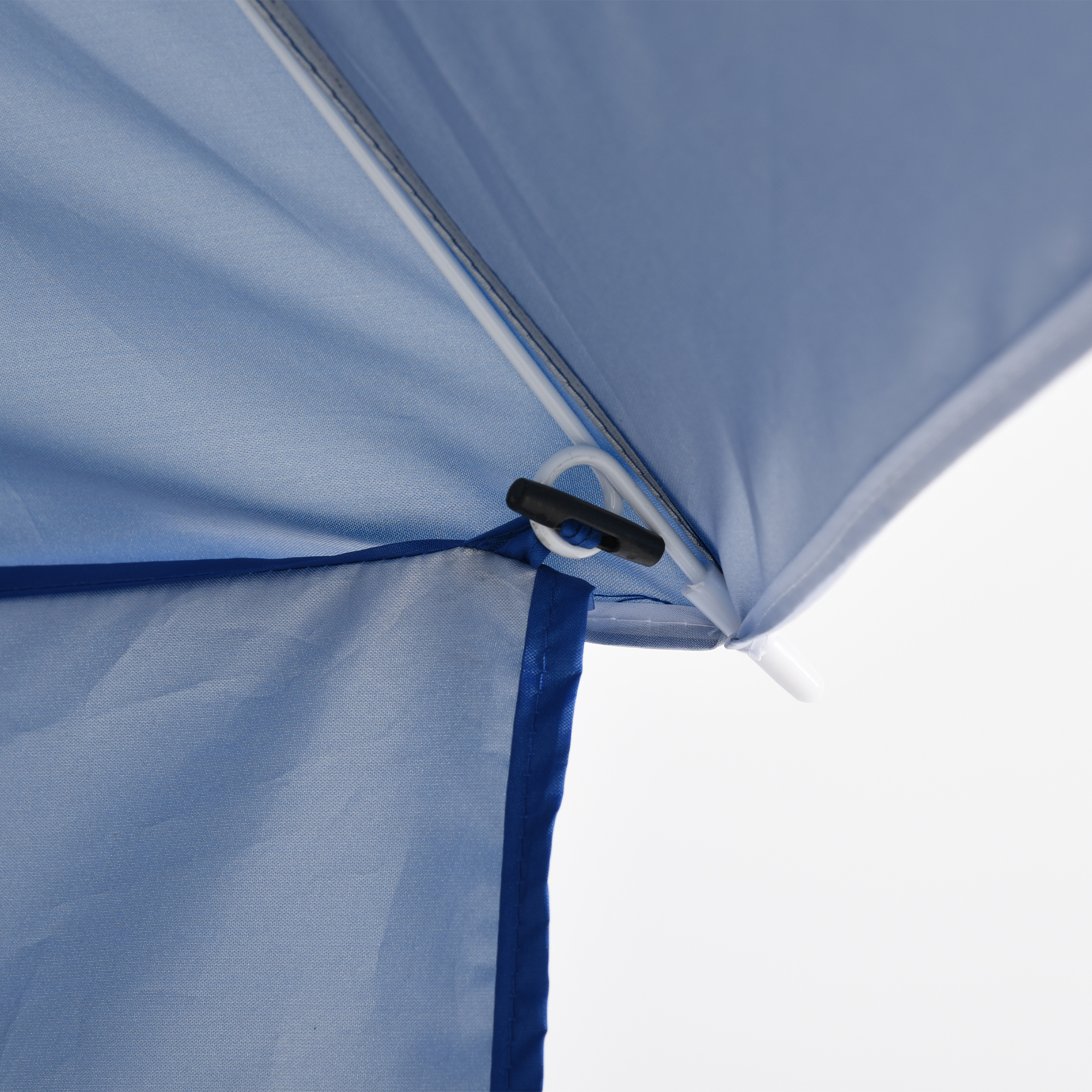 Sonnenschirm Strandschirm Sonnenschutz mit Seitenwand Strand Polyester Blau 2,2 x H2,2m