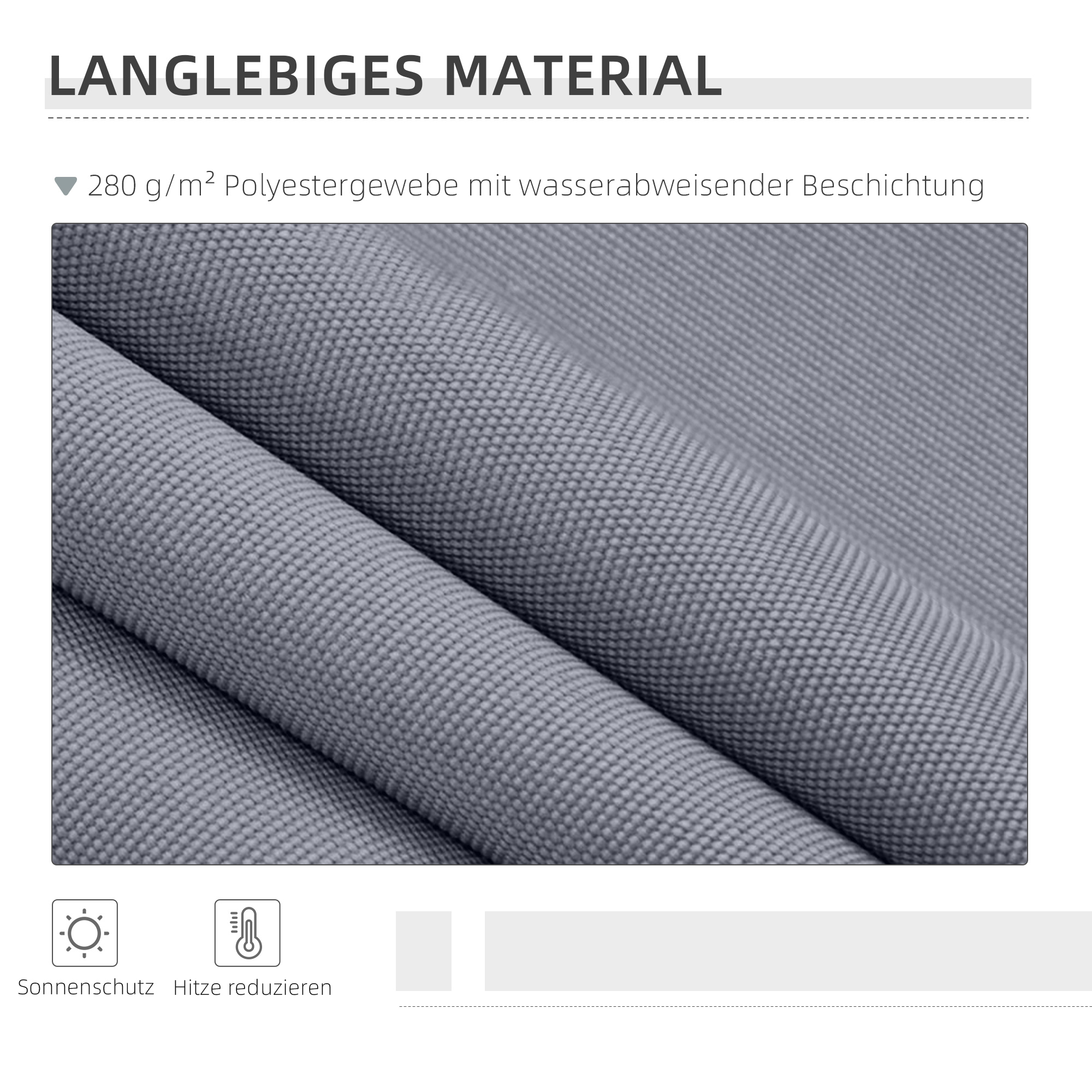 Gelenkarmmarkise Verstellbare Klemmmarkise Terrassenmarkise 3,95 x 3m Sonnenschutz mit Kurbel, Balkonmarkise, Grau