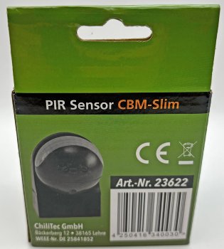 Aufputz Bewegungsmelder "CBM-Slim" 180°, LED geeignet, IP44, 1-800W, anthrazit