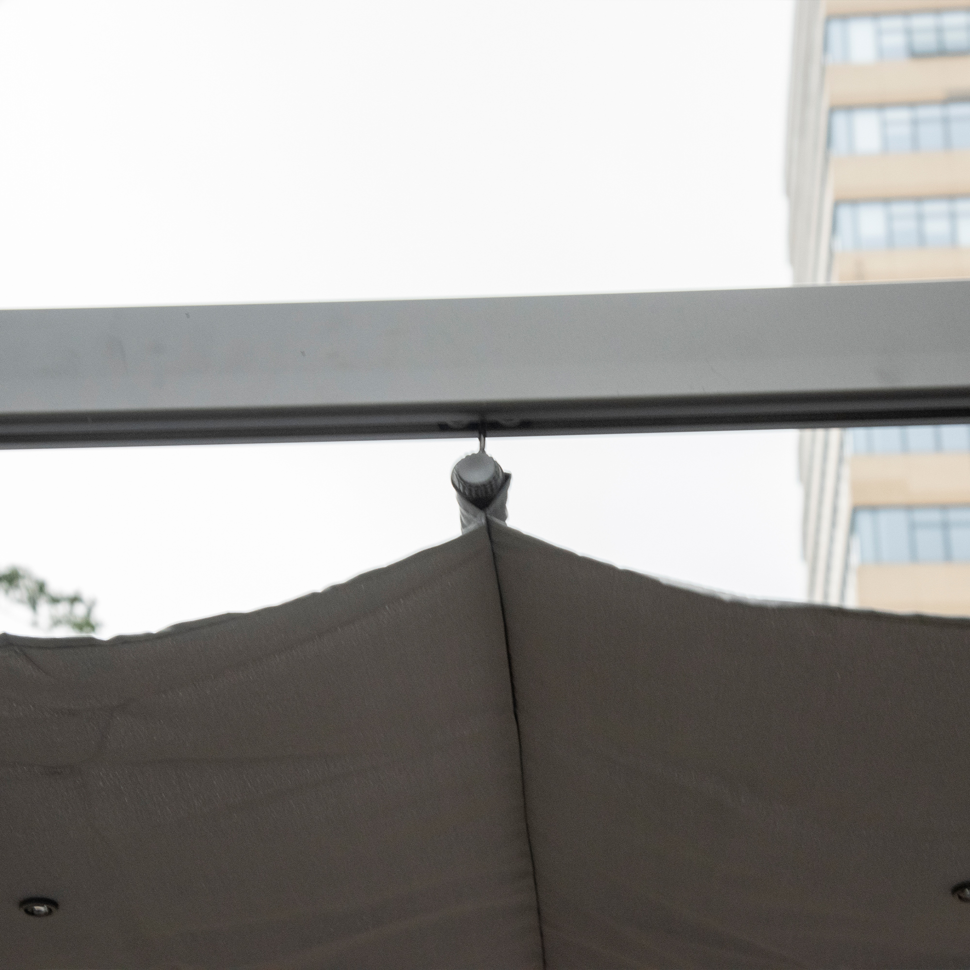 Pergola Pavillon Terrassenüberdachung mit Schiebedach Garten Alu Kohlegrau+Dunkelgrau 3x3x2,23 m
