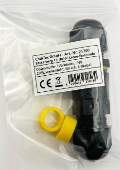 Kabelverbinder 3-polig, IP68, 450V/24A, Schraubanschluss, für Kabel Ø 6-11mm