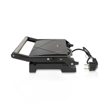 Panini-Grill und Kontaktgrill mit Antihaftbeschichtung und Überhitzungsschutz 1000W schwarz