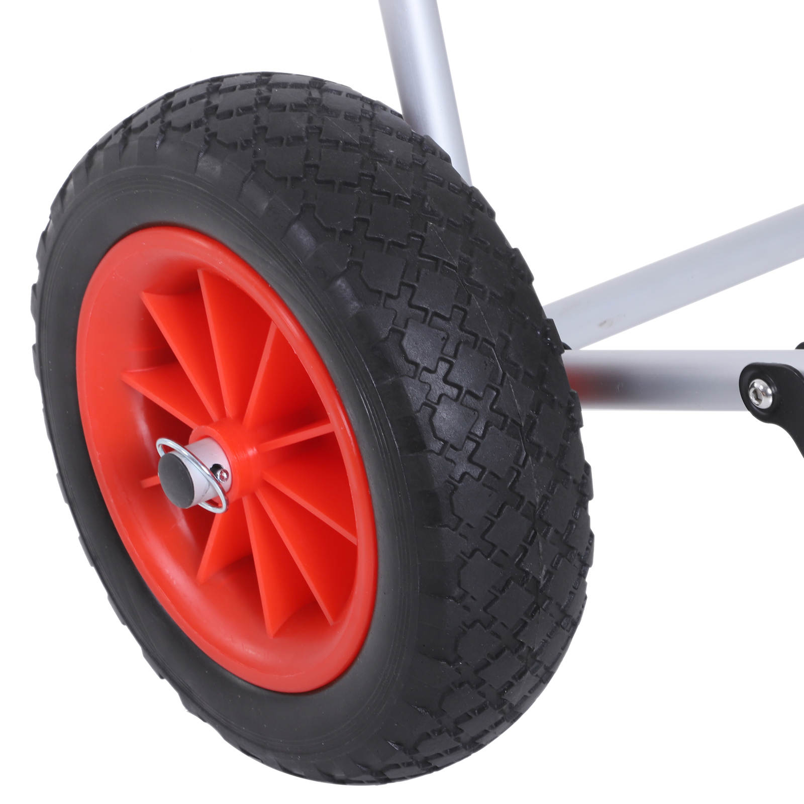 Kanuwagen klappbar bis 90 kg Alu Transportwagen Kajakwagen Bootswagen mit Gurt Räder gepolstert Surfwagen Kanuwagen Bootstrailer Trolley für Surfbrett Board Schlauchboot