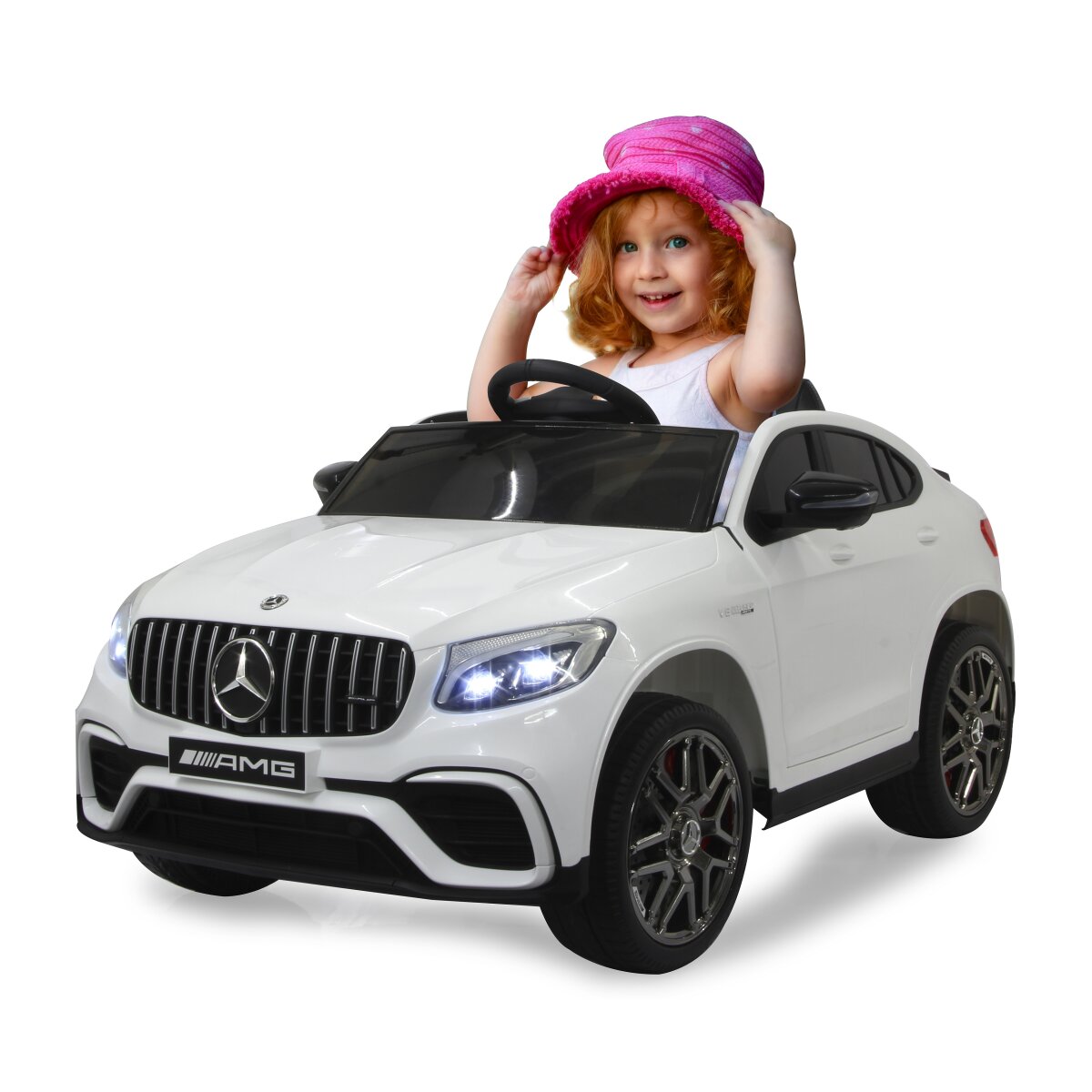 Kinderfahrzeug Mercedes-AMG GLC 63 S Coupé weiß 12V