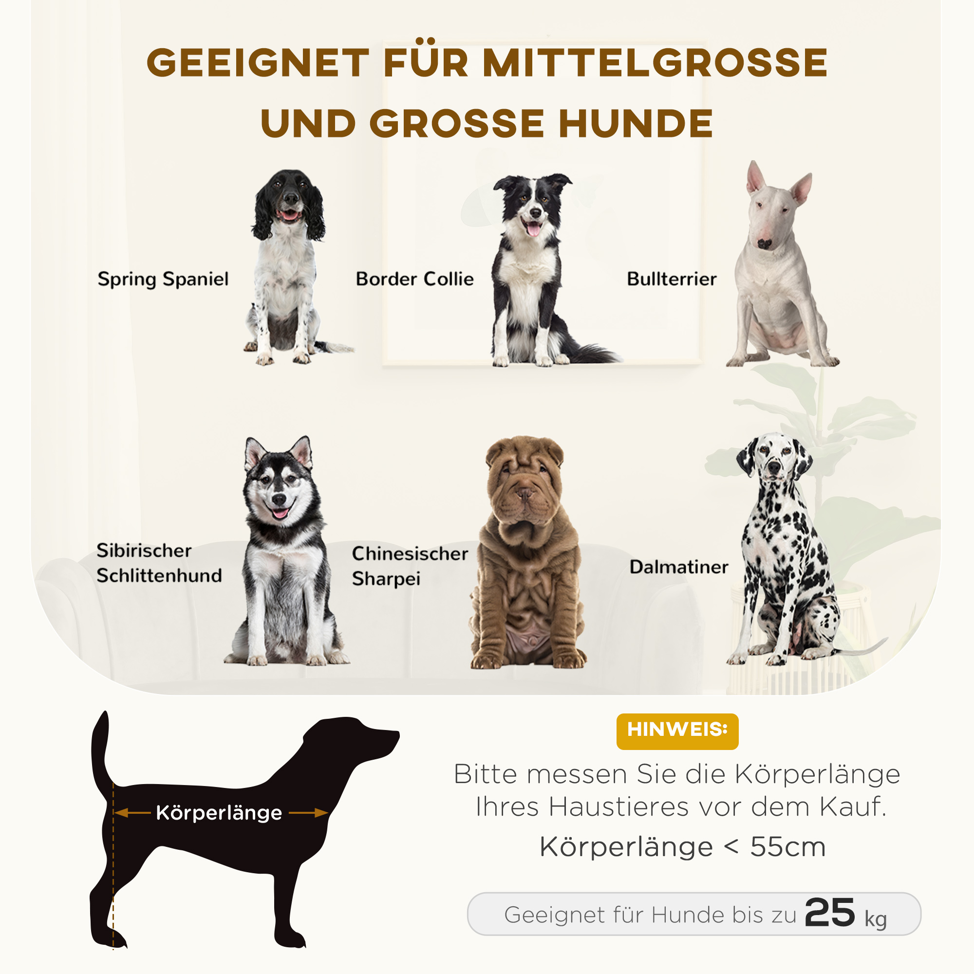 Hundesofa Hundecouch, Waschbarer Bezug, Haustiersofa mit Rückenlehne und Holzbeine, Katzensofa, für mittelgroße Hunde unter 25 kg, Dunkelgrau