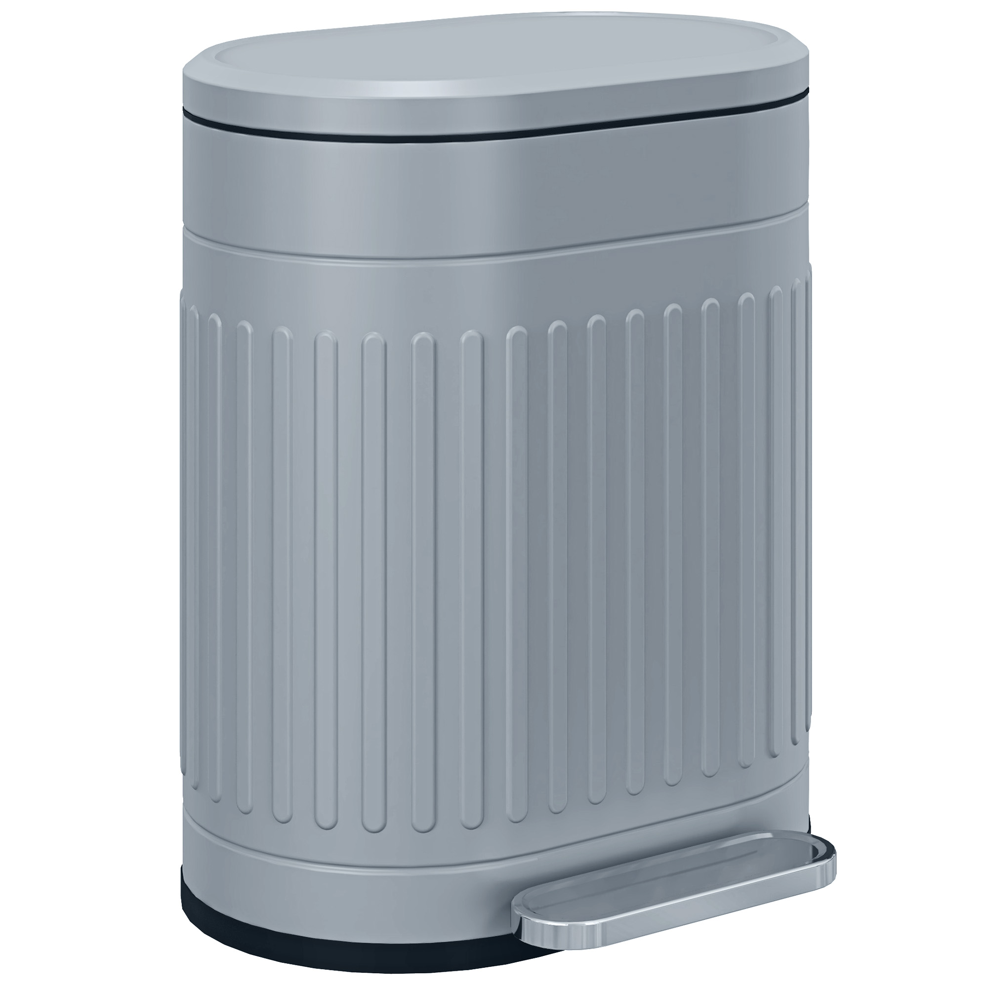 Mülleimer 20l Treteimer mit Deckel Fußpedal herausnehmbarem Inneneimer Soft-Close-Funktion 36,5 x 31,2 x 45 cm, Grau