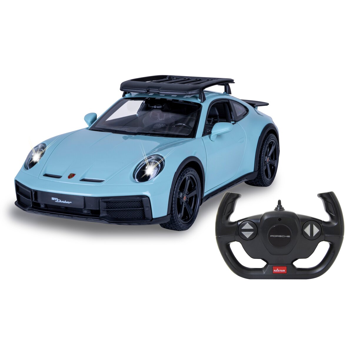 Porsche 911 Dakar 1:14 grün schattiert 2,4GHz Tür manuell