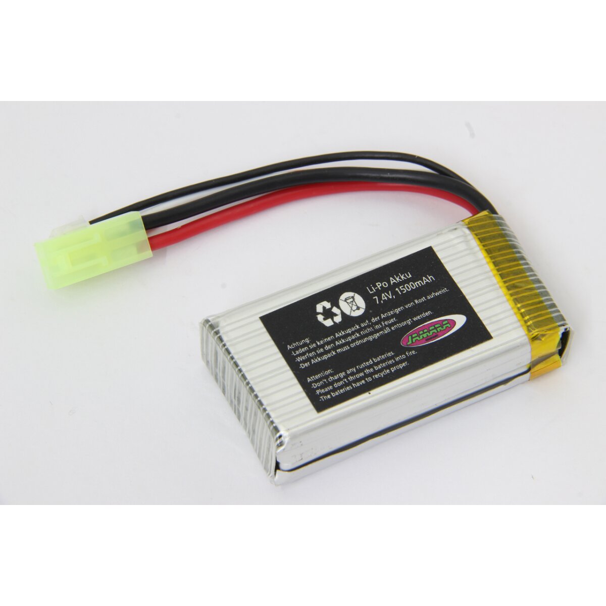 Akku Quadrodrom Lipo 7,4V 1500mAh Mini Tamiya 11,1Wh Akku Quadrodrom Lipo 7,4V 1500mAh Mini Tamiya 11,1Wh