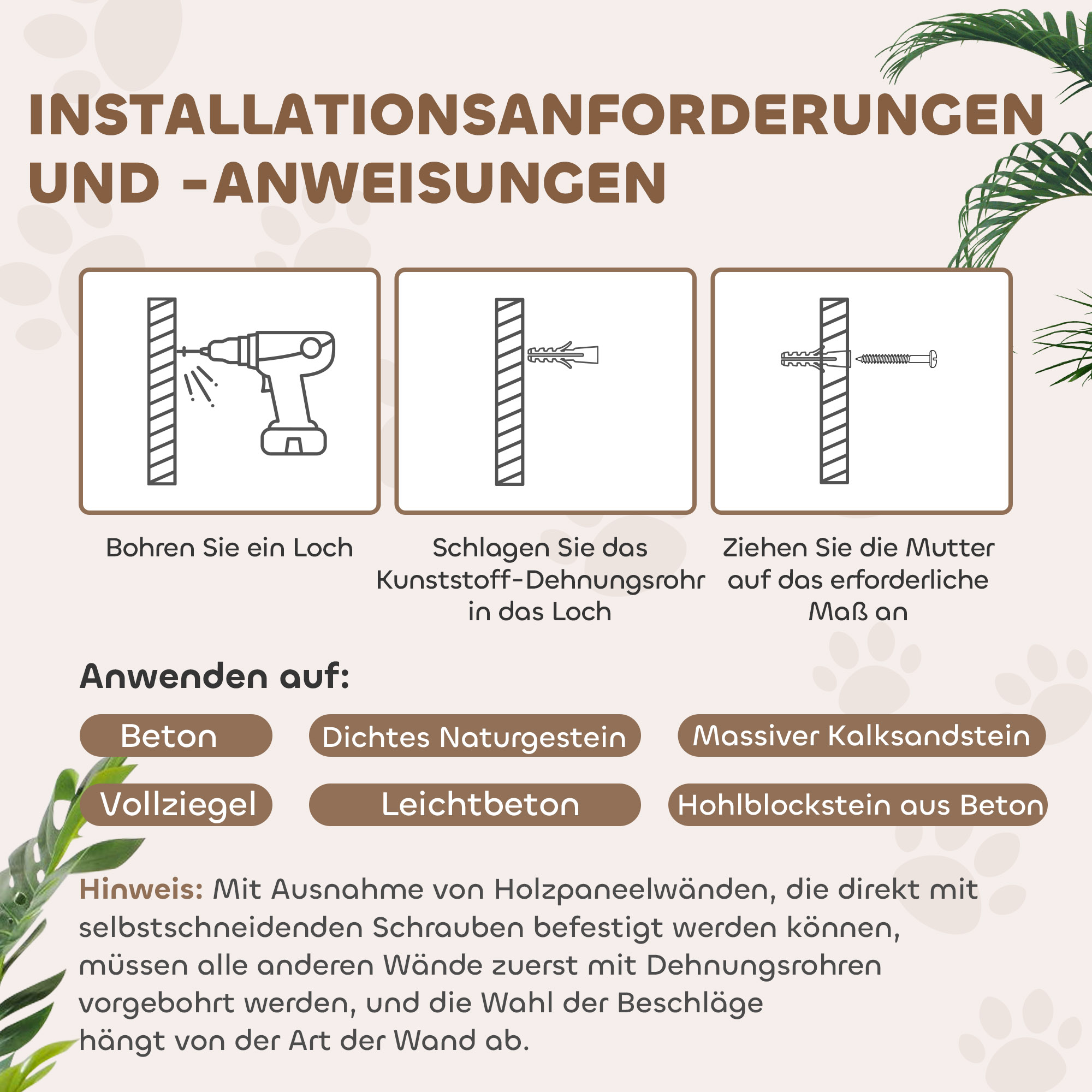 Kletterwand Katzen 4-teilig Katzen Kletterwand Set mit Hängematte, Katzenbrücke bis zu 5 kg, Dunkelgrau