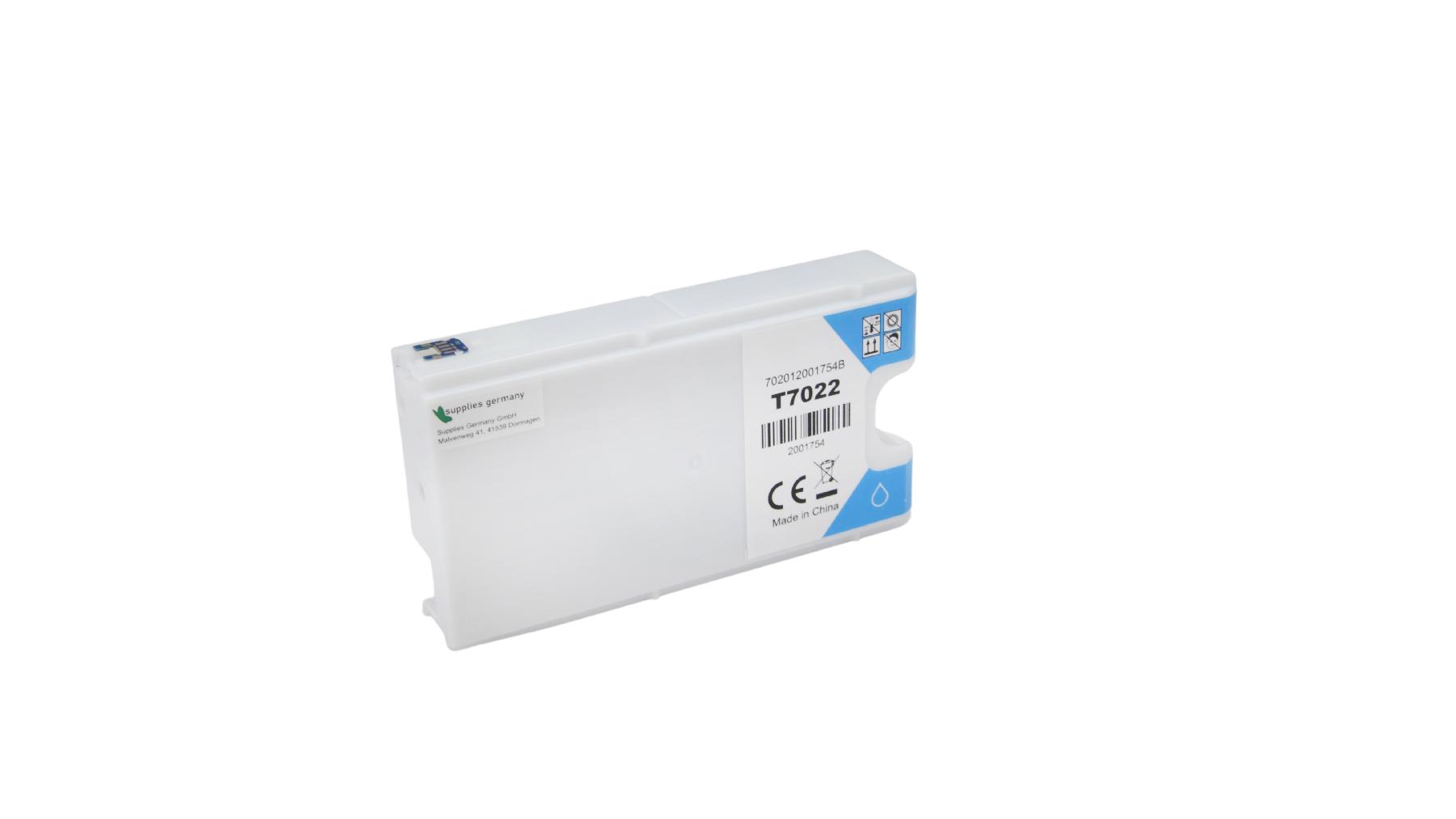 T7022 alternativ Tinte Cyan für Epson / C13T70224010 / 25ml