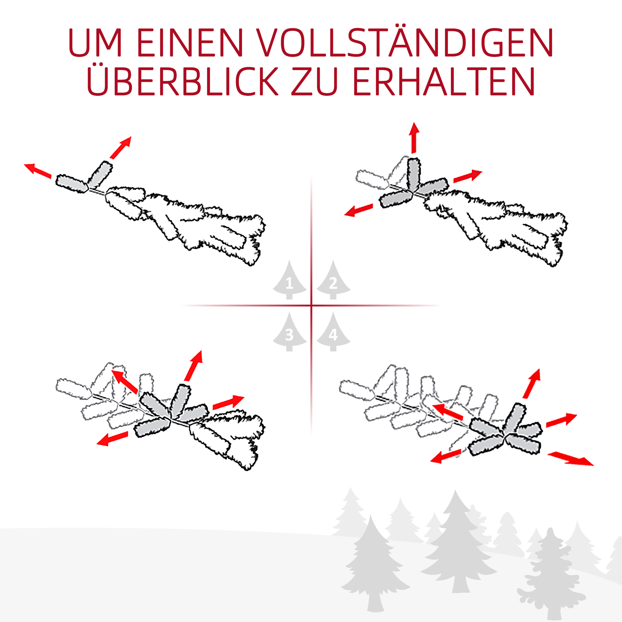 Weihnachtskranz mit LED-Beleuchtung, roten Beeren, realistisches Aussehen, Ø60 x 10 cm, Grün