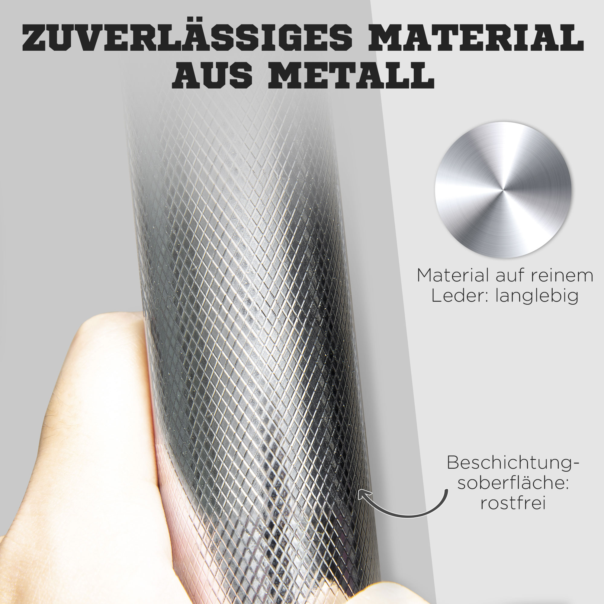 Kurzhantel, Langhantel, 2-in-1, 20 kg, 8 Hantelscheiben, rostfrei, Eisen, schwarz, 95 x 16 x 16Hcm