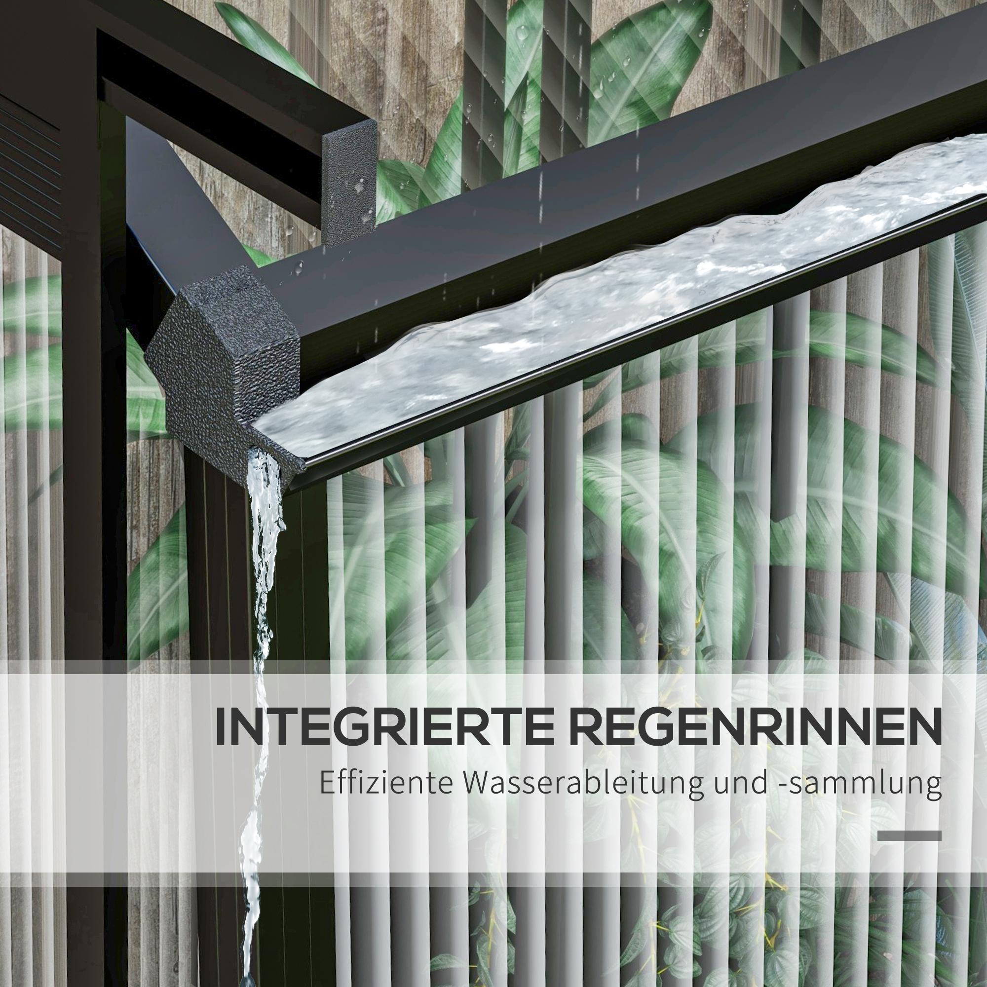 Gewächshaus Treibhaus Frühbeet, wetterbeständig, 192 x 192 x 203 cm, Schwarz