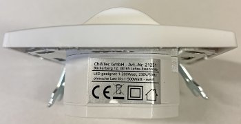 Unterputz PIR-Bewegungsmelder 160°, LED geeignet, 2-Draht Technik, weiß