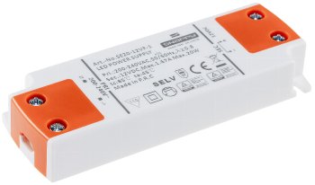LED-Trafo "CT-SL20" SlimLine 0,5-20W - Ein 180-264V, Aus 12V= Konstantspannung LED-Trafo "CT-SL20" SlimLine 0,5-20W - Ein 180-264V, Aus 12V= Konstantspannung