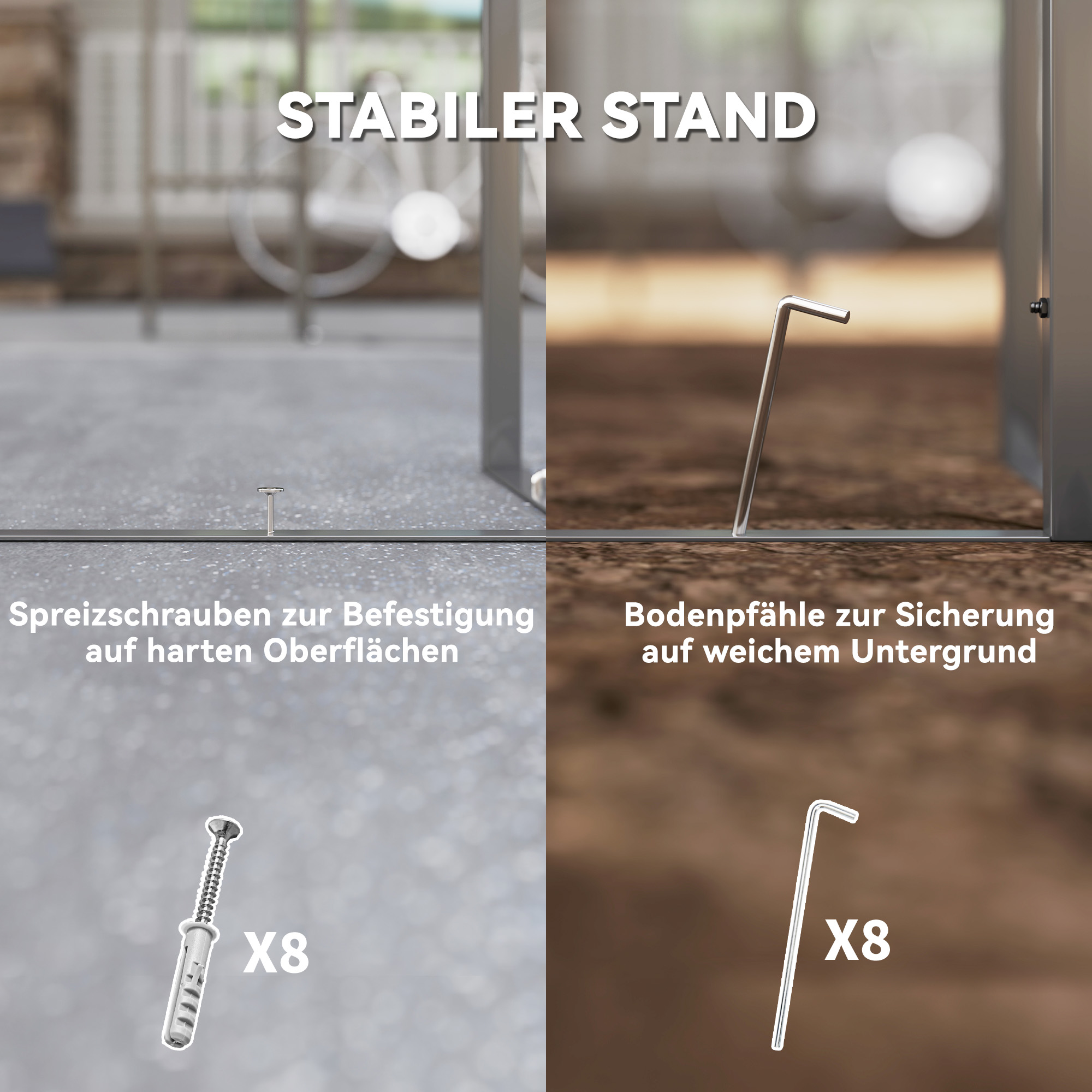 3 x 3 m Garten-Pavillon, 2-Stufen-Dach-Design, UV30+ Schutz, UV-beständig, Sonnenschutz, Metallrahmen, Cremeweiß