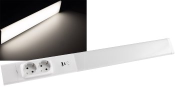 LED Unterbauleuchte "Arusha", weiß - USB A+C PD, 60cm, Licht neutralweiß LED Unterbauleuchte "Arusha", weiß - USB A+C PD, 60cm, Licht neutralweiß