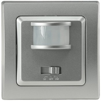 DELPHI Bewegungsmelder 160°, silber - LED geeignet, 250V~, Unterputz, 2-Draht DELPHI Bewegungsmelder 160°, silber - LED geeignet, 250V~, Unterputz, 2-Draht