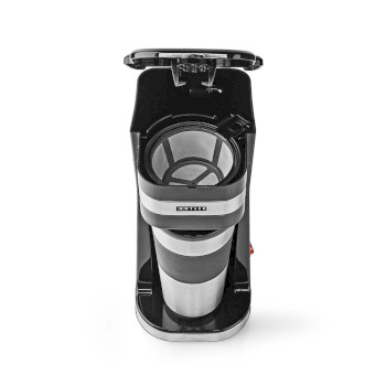 Einzelportions-Kaffeemaschine | 0,4 l | 750 W | isolierter Reisebecher | automatische Abschaltung | schwarz