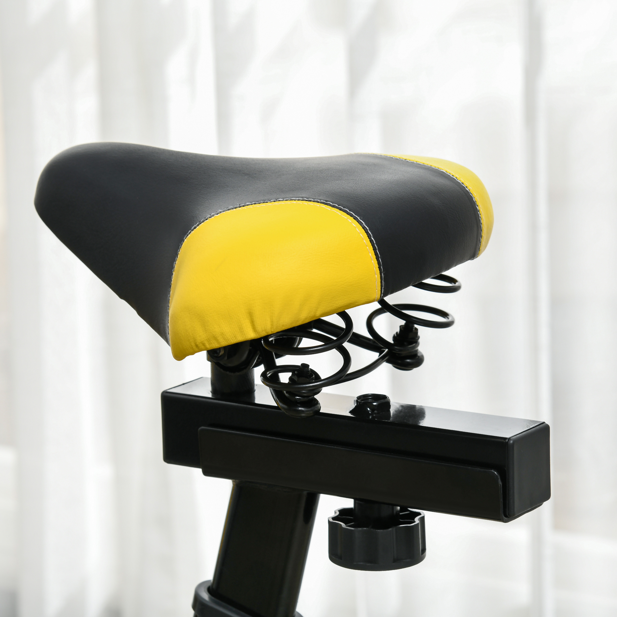 Heimtrainer, leise, anpassbarer Widerstand, Pulssensor, Monitor, Gelb