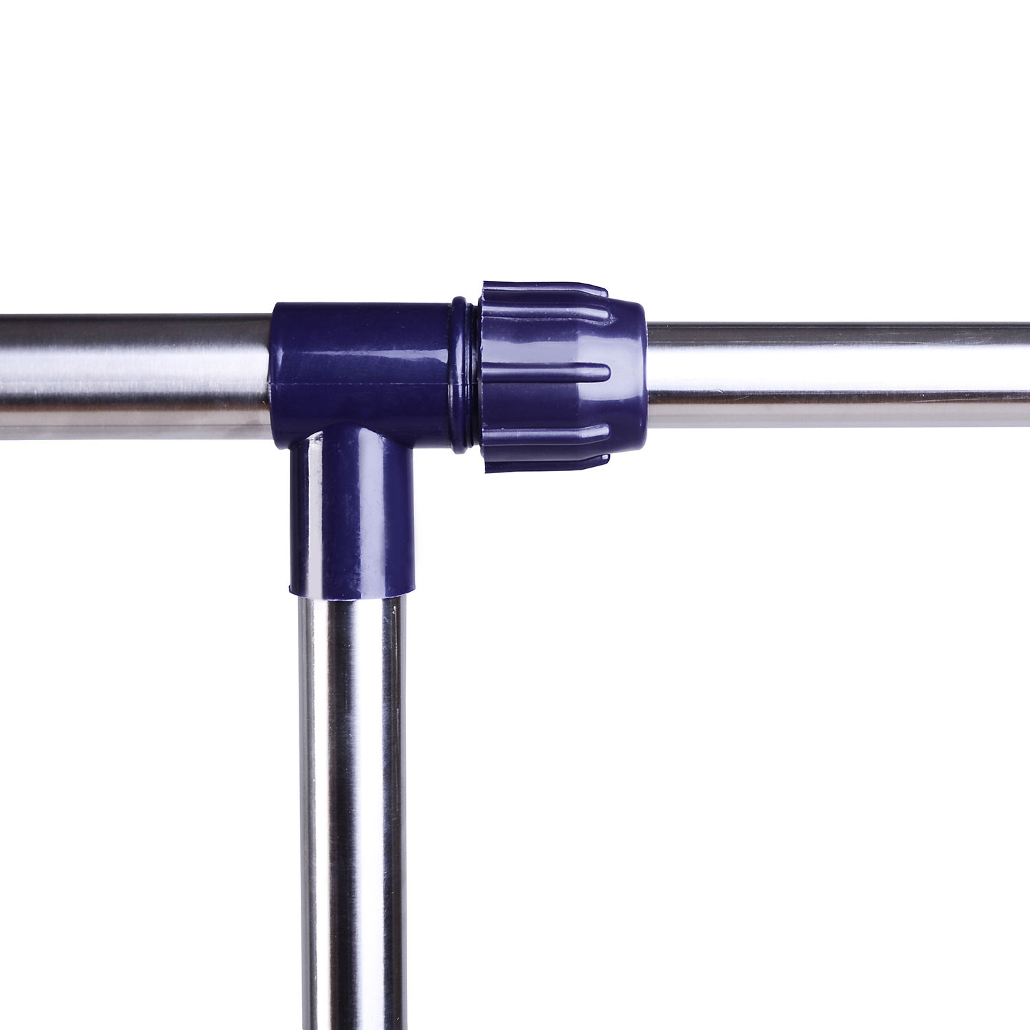 Garderobenständer Kleiderständer mit Rollen Höhenverstellbare und Ausziehbare Kleiderstange Wäscheständer Freistehender Garderobe für Eingangsbereich Edelstahl 86 x 45 x 95 cm