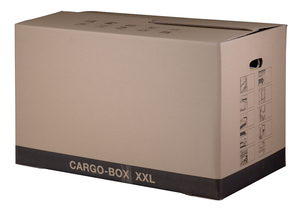 Cargobox ECO mit Steckboden, 750x420x440mm, braun, 1-wellig, VPE10