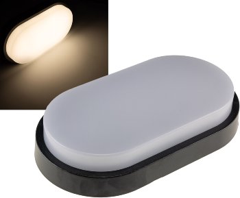 LED Wandleuchte "PALAU" IP54, 3000K - Oval, 10 Watt, 966 Lumen, Anthrazit LED Wandleuchte "PALAU" IP54, 3000K - Oval, 10 Watt, 966 Lumen, Anthrazit