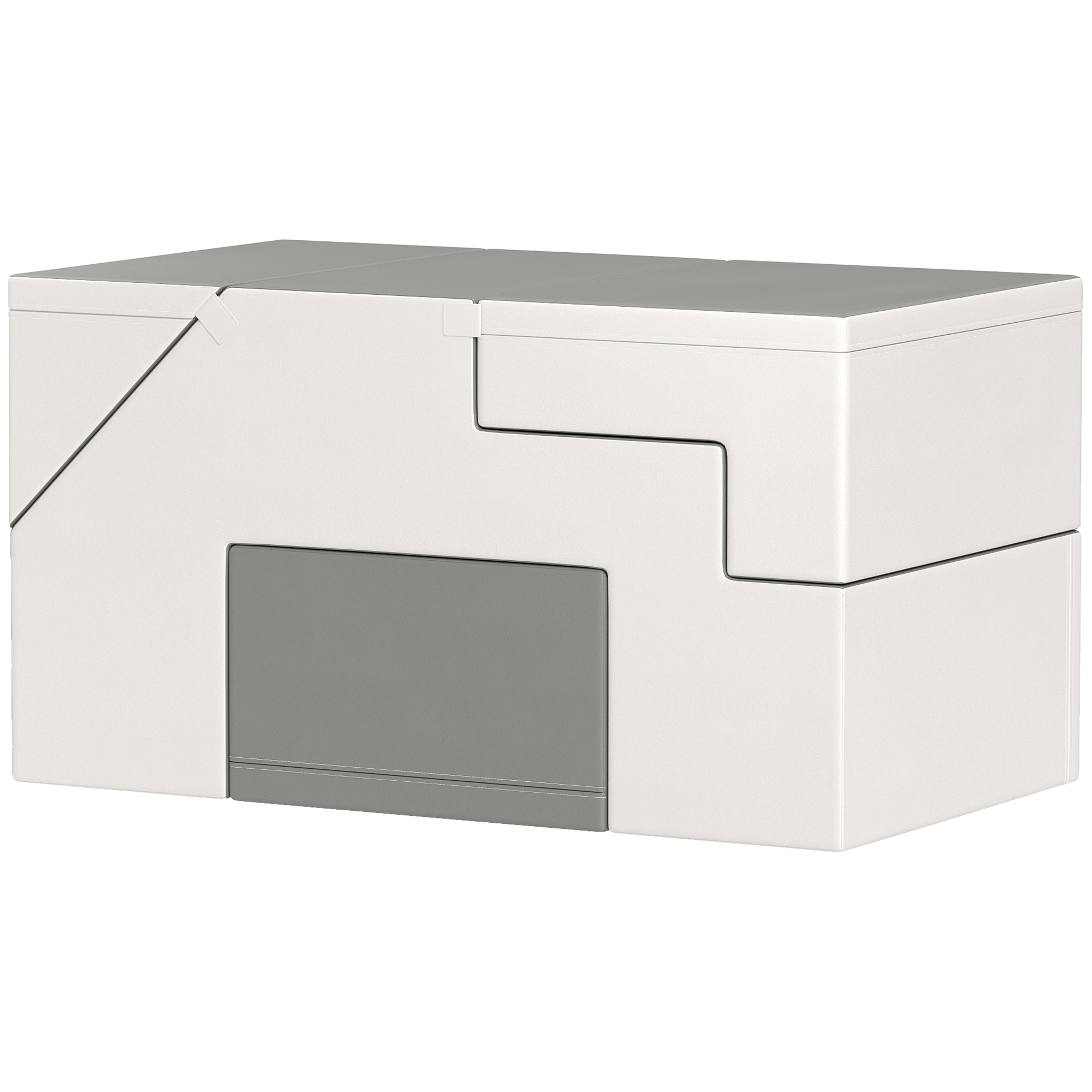 Kletter- und Rutschspielzeug für Kinder, fördert Motorik, Kunstleder, EPE-Schaum, 86x49x47 cm, Grau