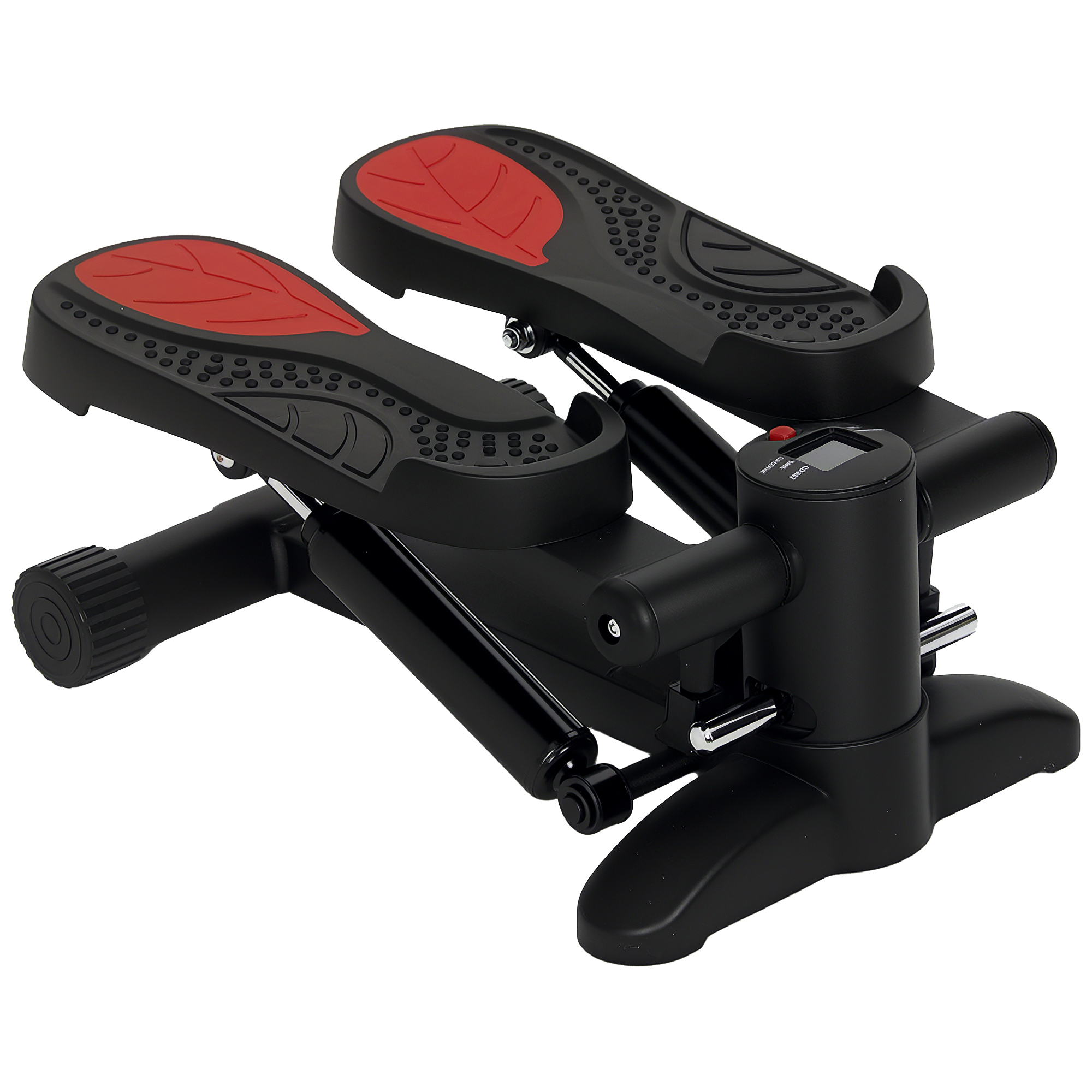 Mini-Stepper, Kompaktes Stepper-Gerät für Workout, Fitness-Stepper mit LCD-Monitor und rutschfesten Pedalen, Schwarz