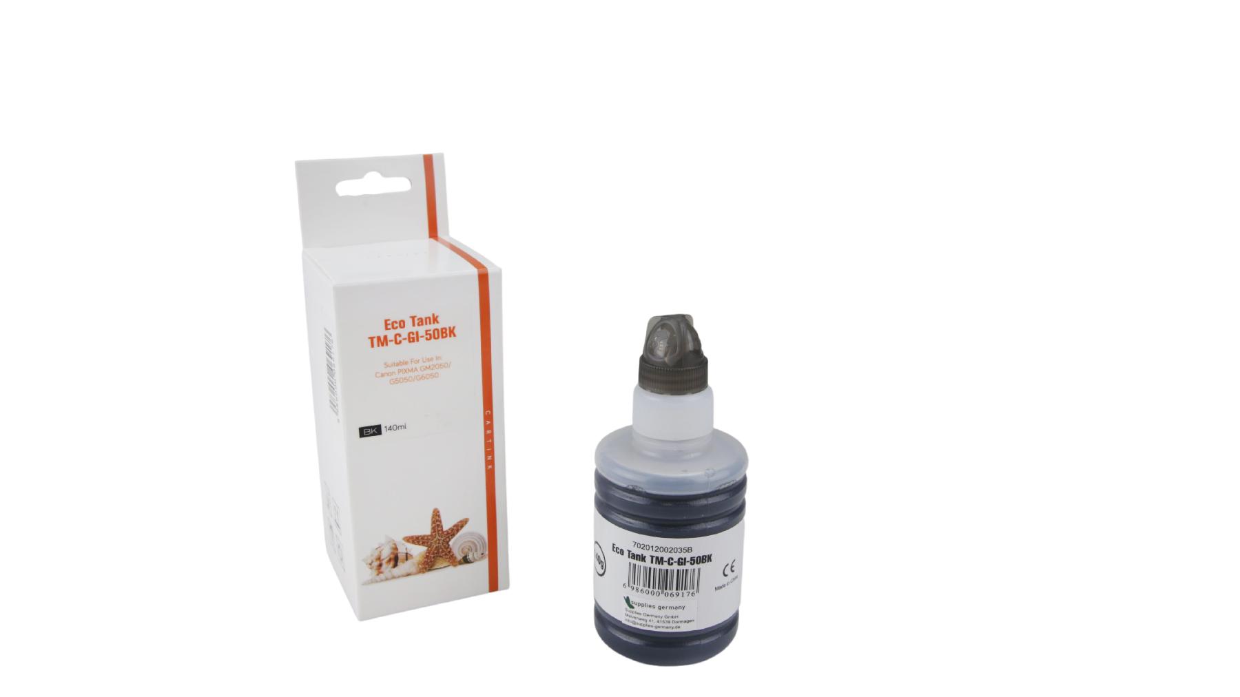 GI50BK Eco Tank Nachfüllflasche black für Canon / 3386C001 / 140ml