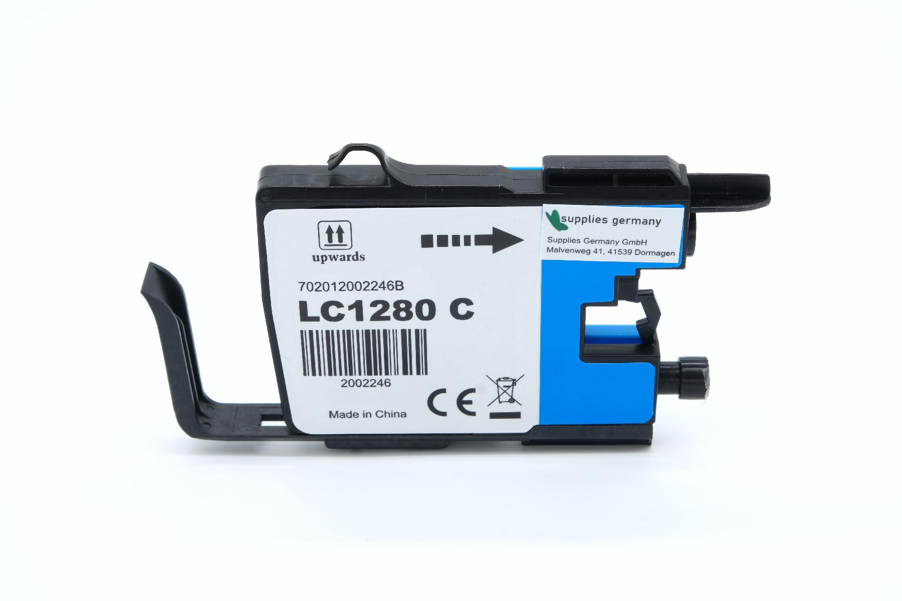 LC1280XLC alternativ Tinte cyan für Brother / LC1280XLC / 20ml