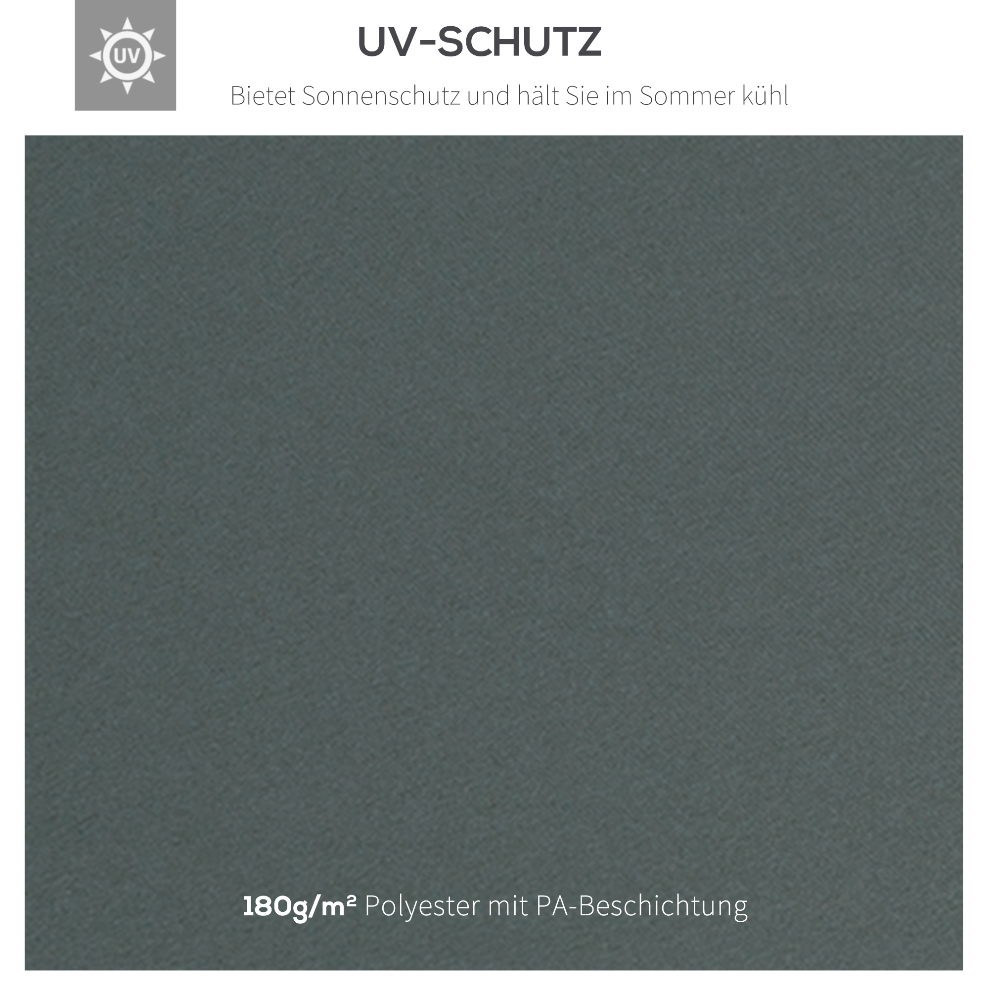 Ersatzdach für Pavillon 3 x 3 m wasserdicht Pavillondach mit Doppeldach Ablauflöcher, Ersatzbezug Ersatzteile für Gartenpavillon Gartenzelt Kohlegrau