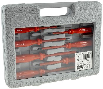 Schraubendreher-Set "KS-8 Elektro", mit Koffer, isolierter Schaft, 8-teilig