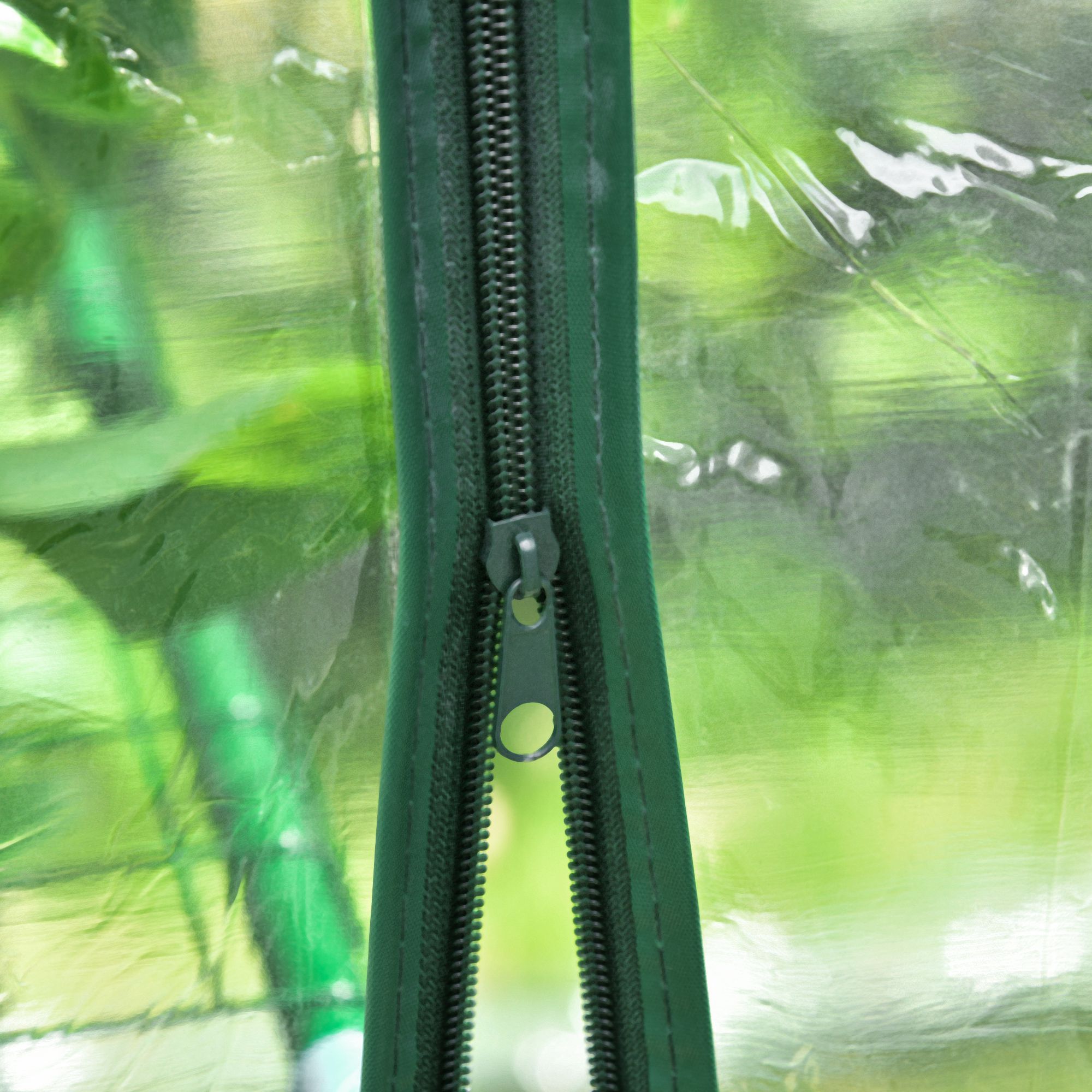 Foliengewächshaus begehbares Gartenhäuschen Tomatengewächshaus Treibhaus Frühbeet mit 6 Regalen Transparent Stahl PVC-Kunststoff 143 x 143 x 195 cm