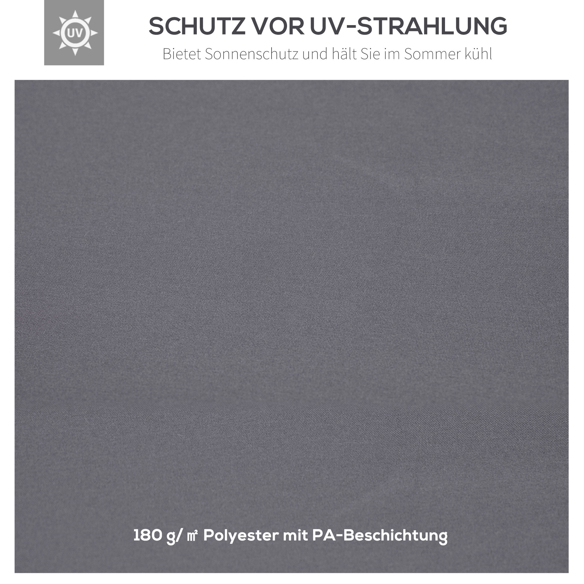 Ersatzdach für Pavillon 3x3m wasserabweisend Pavillondach für Metallpavillon Pavillon Ersatzdach Gartenpavillon Partyzelt Gartenzelt Polyester Dunkelgrau
