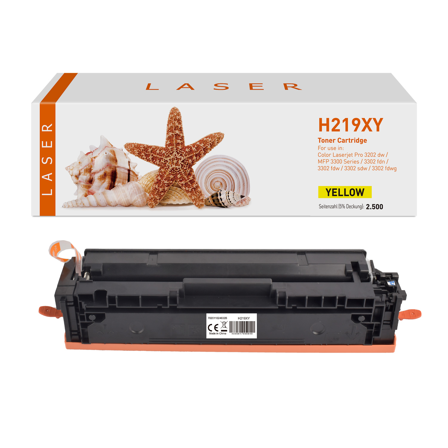 219X alternativ Toner yellow für HP / W2192X / 2.500 Seiten