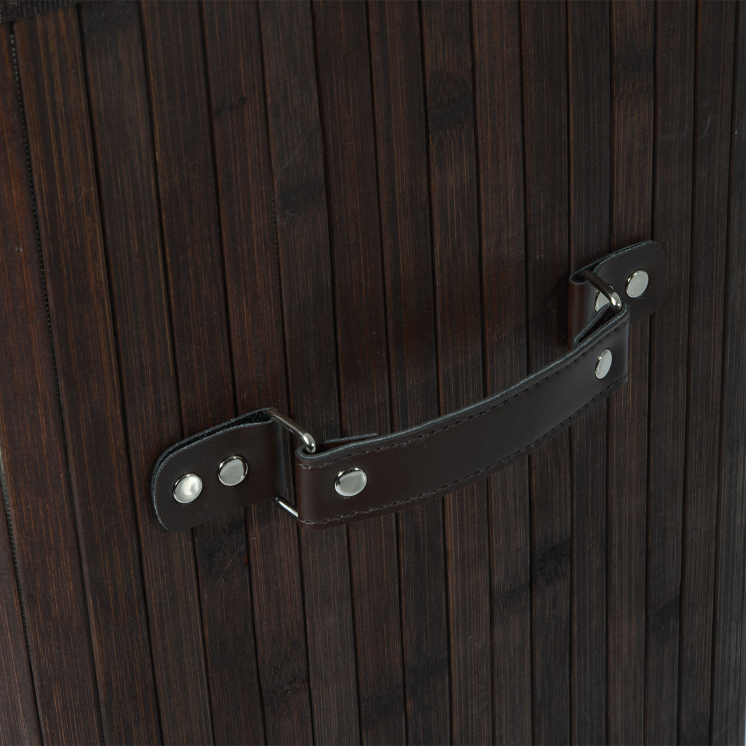 Wäschekorb schmal mit Deckel 72L Wäschesammler mit Griff, herausnehmbarer Wäschesack, Wäschebox für Waschküche Schlafzimmer Badezimmer, Dunkelbraun