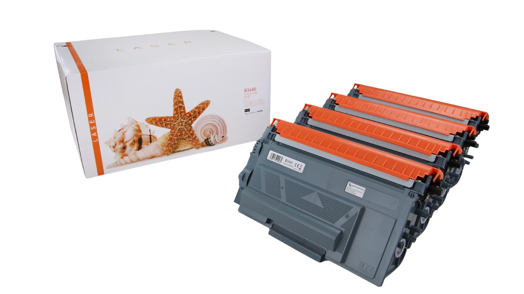 4er Set TN3480 alternativ Toner black Brother / TN3480 / 4x8.000 Seiten 4er Set TN3480 alternativ Toner black Brother / TN3480 / 4x8.000 Seiten