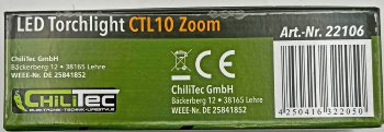 LED-Taschenlampe "CTL10 Zoom" 10W, ØxL 136x37mm, Zoomfunktion, 350 Lumen
