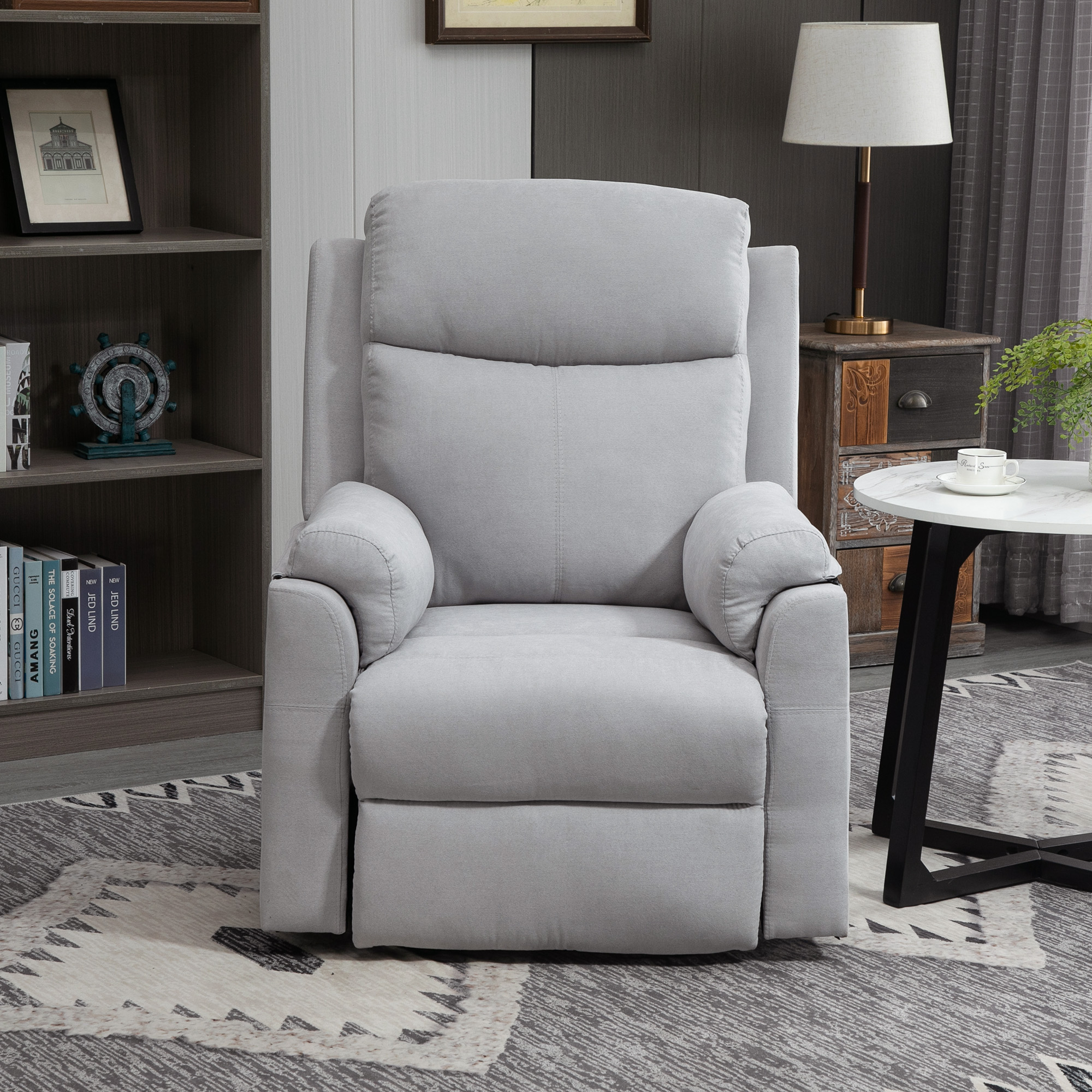 elektrischer Aufstehsessel Sessel mit Aufstehhilfe für Senior Relaxsessel TV Sessel mit schlaffunktion und aufstehhilfe Fernsehsessel Liegefunktion Leinen-Touch Hellgrau 83 x 89 x 102 cm