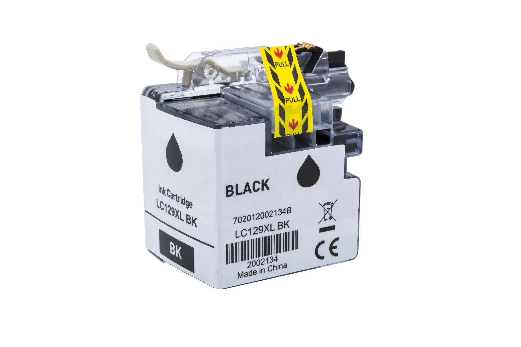 LC129XLschwarz alternativ Tinte schwarz für Brother / LC129XLschwarz / 54,7ml