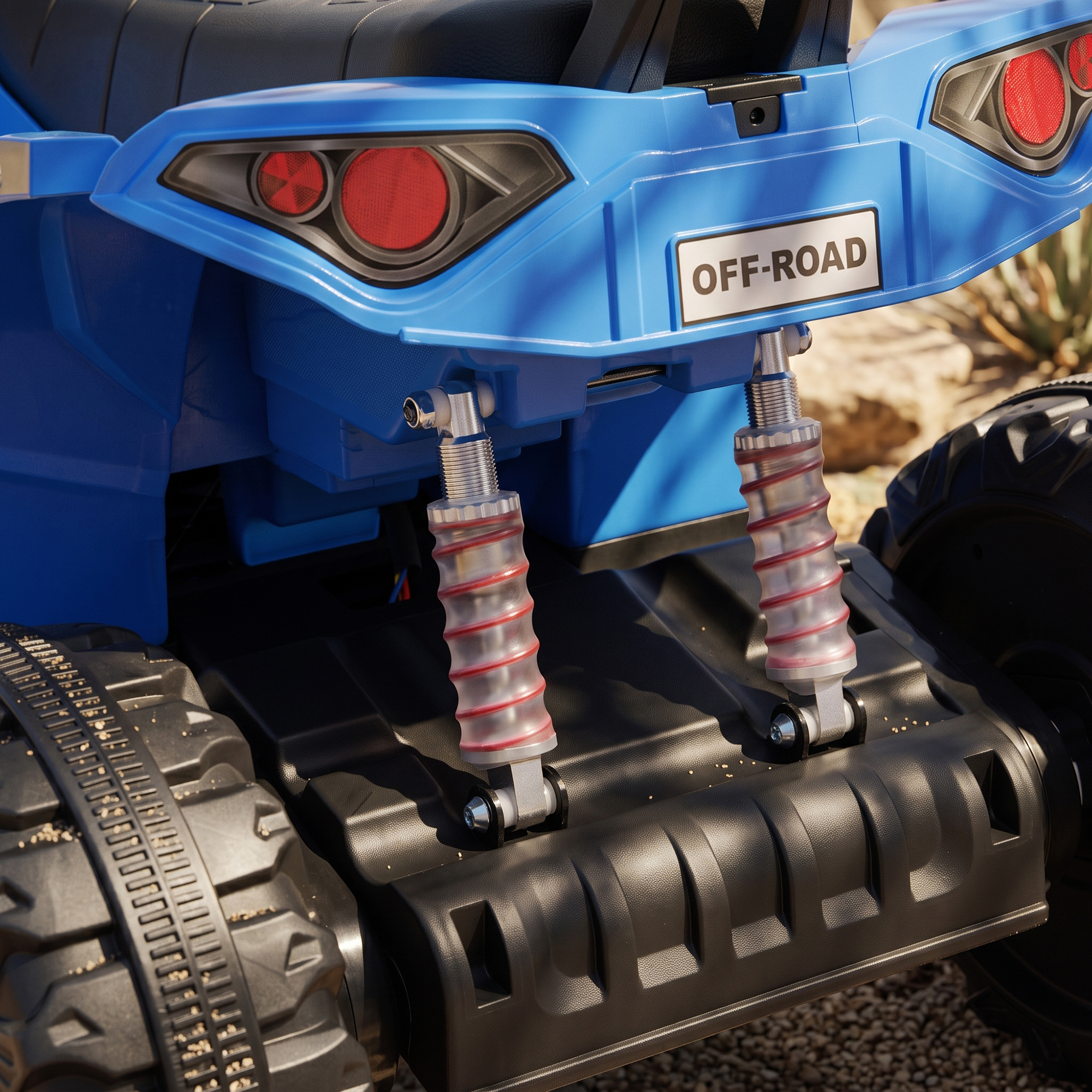 Kinder Quad Elektro 24V 2-Sitzer Elektro ATV 4–6 km/h Kinderquad mit Lithium-Akku 2 120W Motoren 4-Rad-Federung