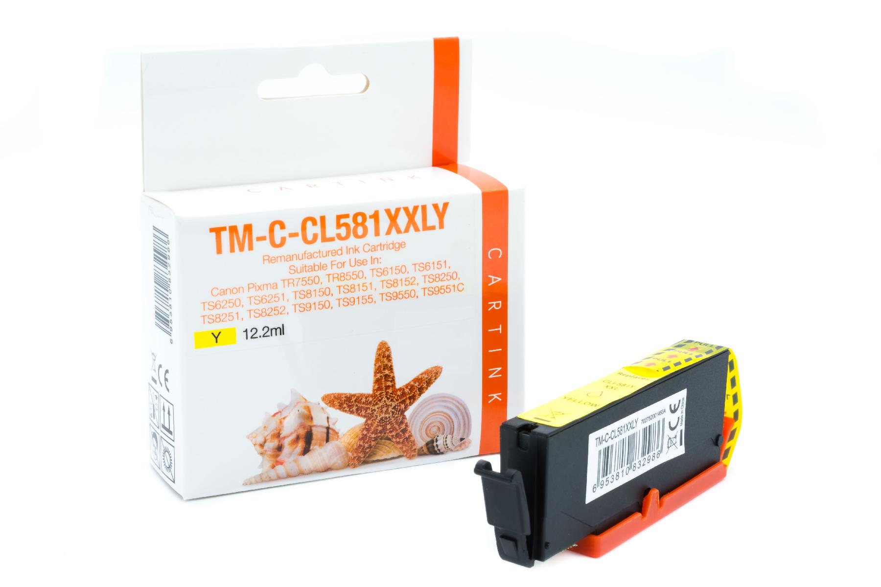 CLI581XXLY alternativ Seestern Tinte gelb für / 1997C001 / 12,2ml CLI581XXLY alternativ Seestern Tinte gelb für / 1997C001 / 12,2ml