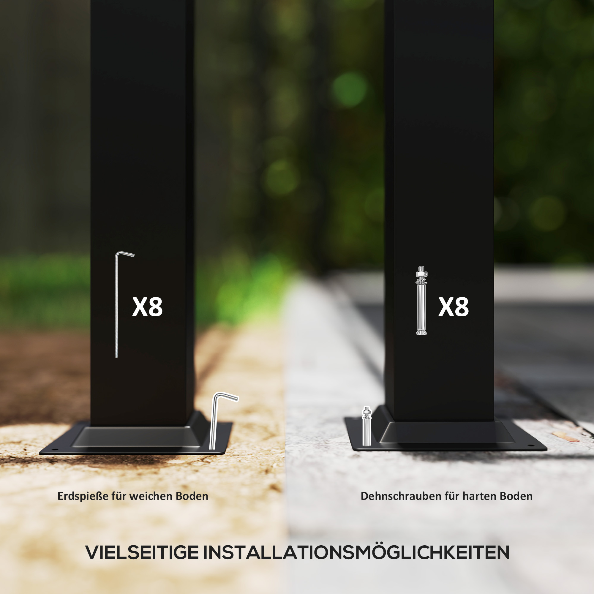 Garten-Pergola, 3 x 3 m, Ausziehbares Dach und Magnetpad, Outdoor-Baldachin, Garten-Pavillon, UPF30+, Metall, Cremeweiß