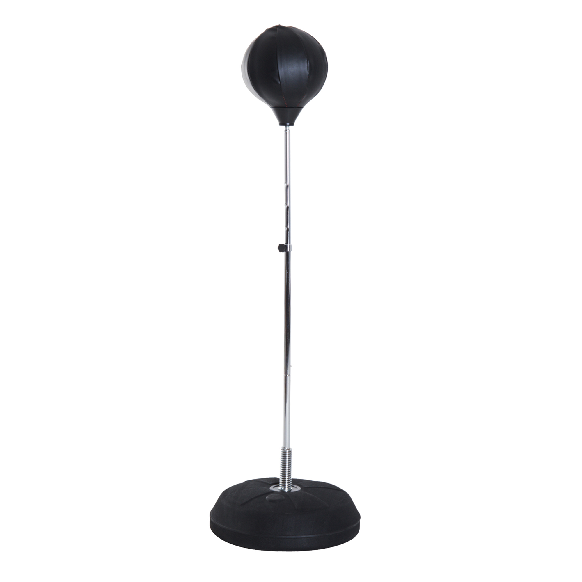 Box-Set mit Punchingball, höhenverstellbar, inkl. Boxhandschuhe, 126-144cm, Schwarz