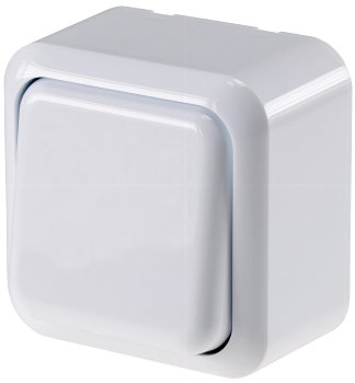 FASKO Wechsel-Schalter, AP, Weiß - 250V~/ 10A, Aufputz, Schraubanschluss FASKO Wechsel-Schalter, AP, Weiß - 250V~/ 10A, Aufputz, Schraubanschluss