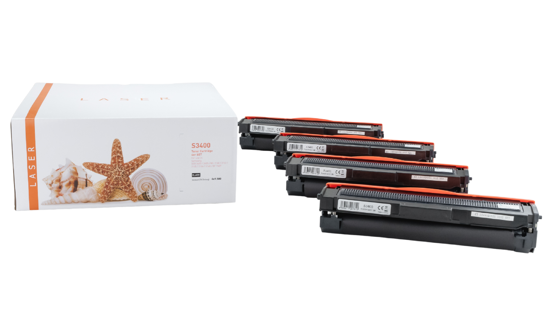 4er Set SCX3400 alternativ Toner black Sam / MLTD101S / 4x1.500 Seiten 4er Set SCX3400 alternativ Toner black Sam / MLTD101S / 4x1.500 Seiten