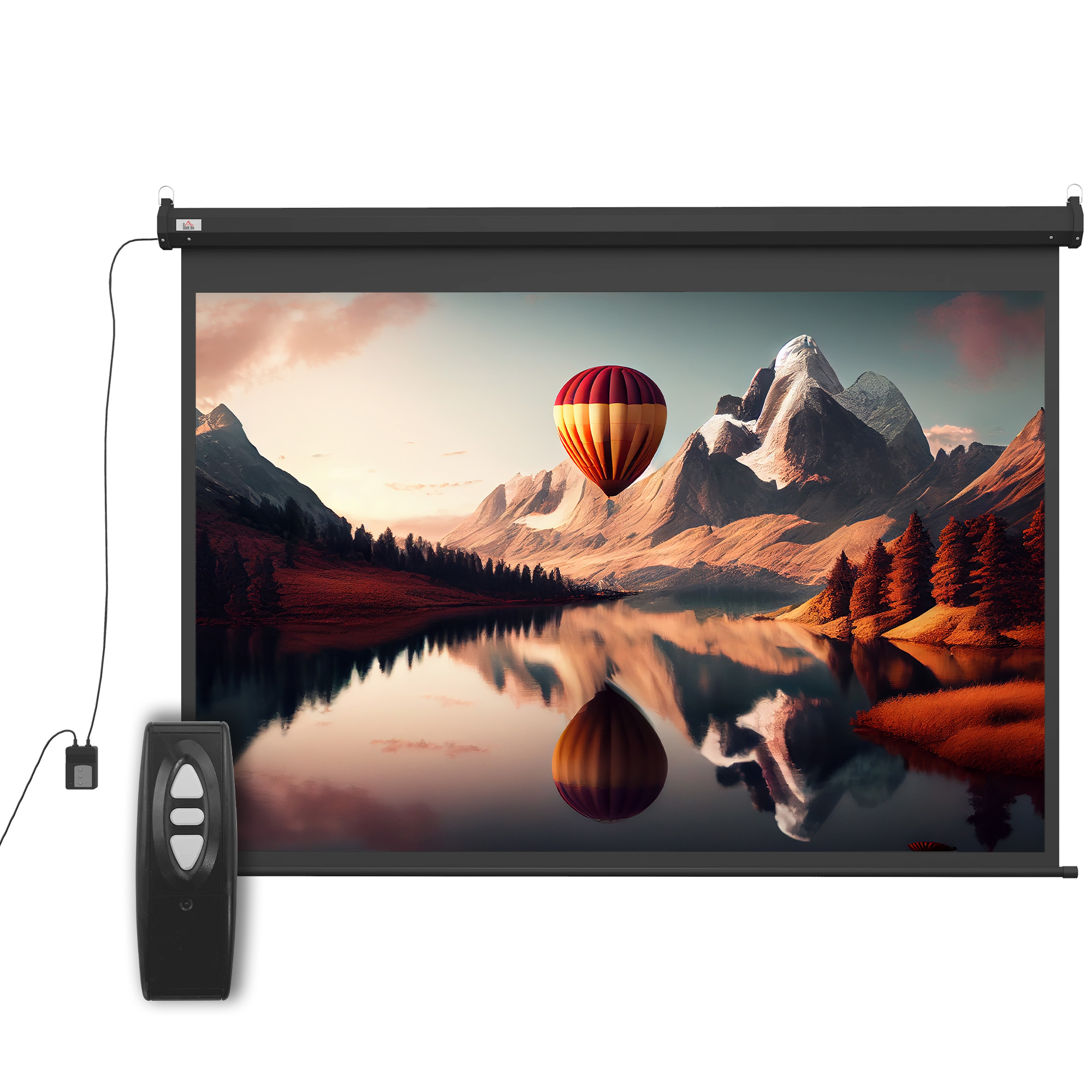 Beamer-Leinwand, Projektionsleinwand, 100 Zoll, 4:3, 203x152 cm, Schwarz