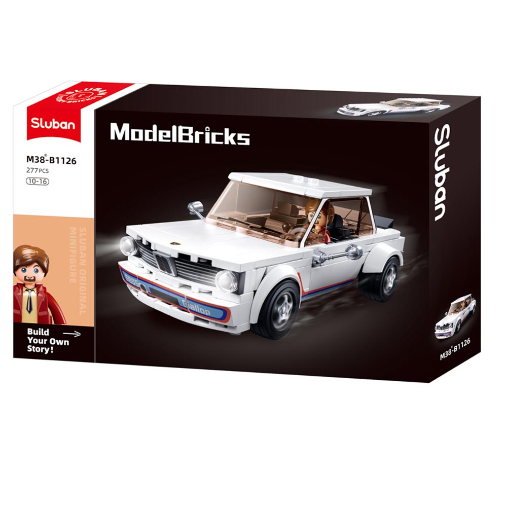 Sluban M38-B1126 - Model Bricks - Auto klassisch weiß