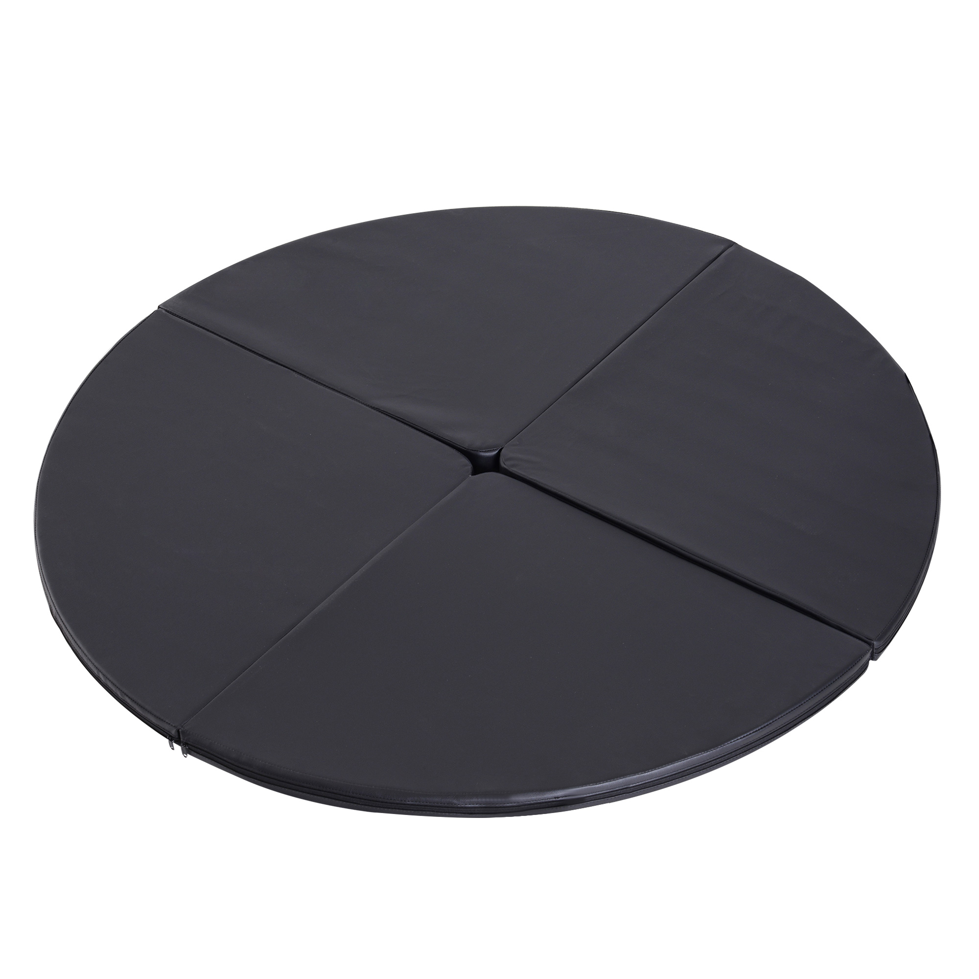 Pole-Dance-Matte, 5 cm dicke runde Kunststoff-Matte für Pole-Dance-Übungen, Gymnastik, Yoga, Schwarz
